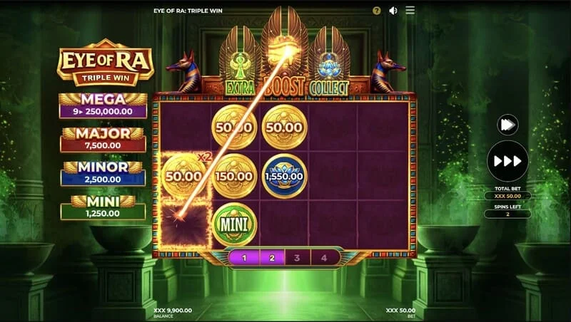 Eye of Ra Triple Win - velika isplata po liniji nakon prikupljanja škrinja